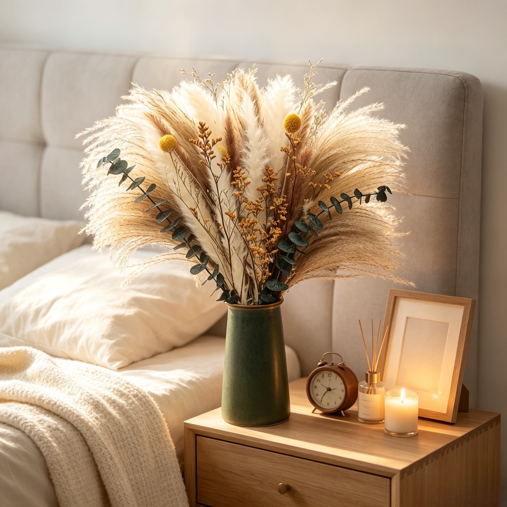 Dried Flower Bunch - Suszone kwiaty, rustykalny dekoracyjny bukiet suszonych