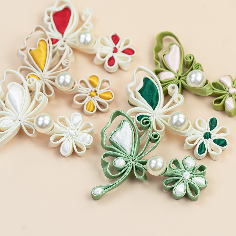 Flower Frog Pin - Zapięcia w kształcie chińskiej żaby, guziki