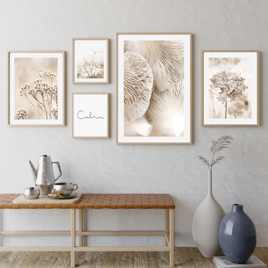Neutralny beżowy boho mural śc – Palm Leaf Dried recenzja i cena