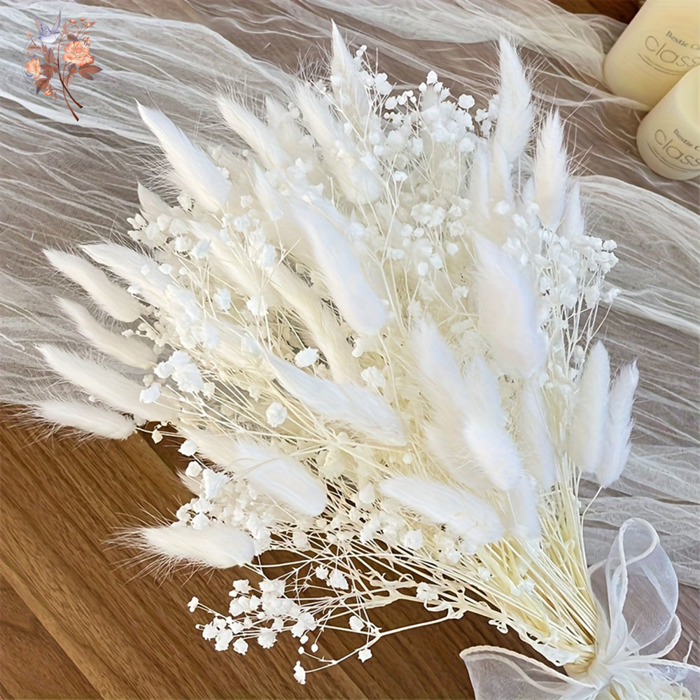 54 szt. Białe Suszone Kwiaty B – Dried Flower Bunch recenzja i cena