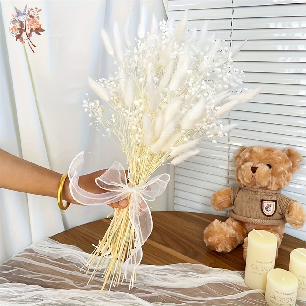 54 szt. Białe Suszone Kwiaty B – Dried Flower Bunch recenzja i cena